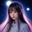 用户紫色星辰头像，女性，夜间风格